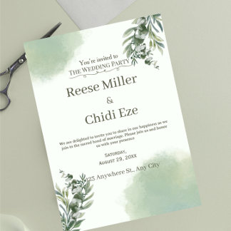 Elegante Convite de Aniversário de Casamento em Ve
