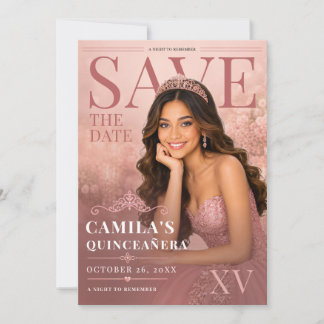 Elegante Convite de Aniversário de Quinze Anos em
