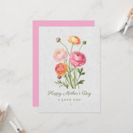 Elegante Convite de Arte Floral para o Dia das Mãe