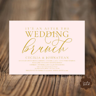 Elegante Convite de Brunch Após o Casamento Modern