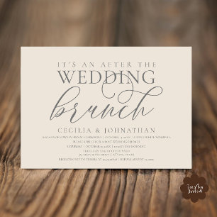 Elegante Convite de Brunch Depois do Casamento Mod