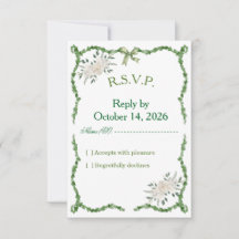 Elegante Convite de Casamento com Verde Esmeralda