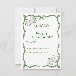 Elegante Convite de Casamento com Verde Esmeralda