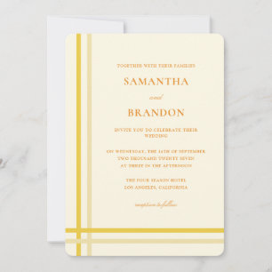 Elegante Convite de Casamento em Letra Moderna For