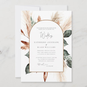 Elegante Convite de Casamento Geométrico com Salvi