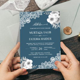 Elegante Convite de Casamento Islâmico Muçulmano e