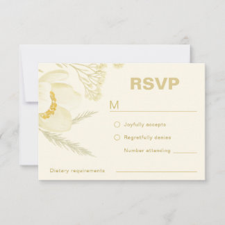 Elegante convite de casamento moderno em amarelo m
