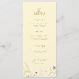 Elegante convite de casamento moderno em amarelo m