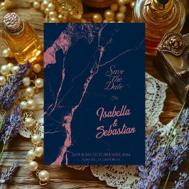 Elegante convite de casamento Save the Date em már