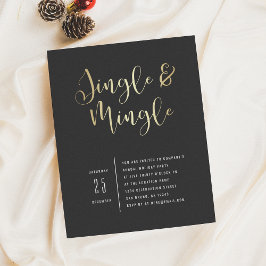 Elegante Convite de festas corporativo Jingle e Mi