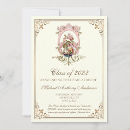 Elegante Convite de Formatura Religiosa Católica M
