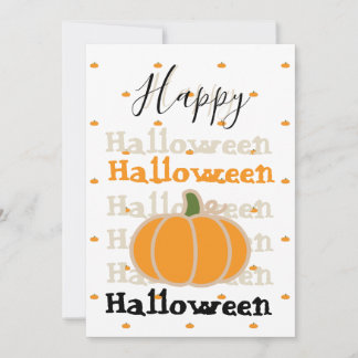 ELEGANTE CONVITE DE HALLOWEEN COM PADRÃO DE ABÓBOR