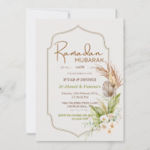 Elegante convite de Iftar e jantar Ramadan Mubarak