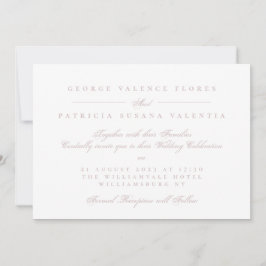 Elegante Convite de Noite Formal Caligrafia Rosa M