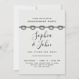 Elegante convite de noivado de laço de casamento