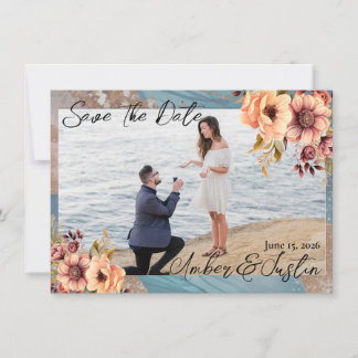 Elegante Convite de Noivado Save the Date