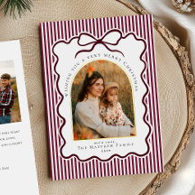 Elegante Coquete Burgundy Foto Natal Dourado