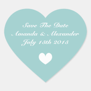 Elegante coraçã Salve os adesivos de casamento