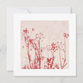 Elegante Coral Red Floral Melhores Desejos para Ca