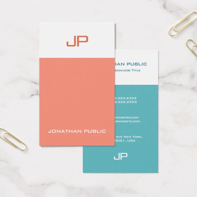 Elegante Cores Elite Design Moderno Monograma (Escritótio)