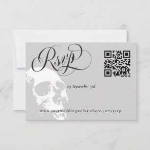 Elegante Crânio Casamento de Halloween RSVP Online