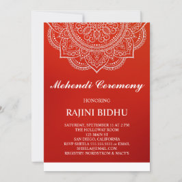 Elegante Crimson Paisley Indian Mehndi Ceremony