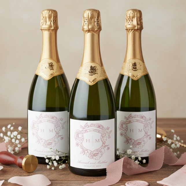 Elegante Crista de Pássaro em Chinoiserie Rosa Cas (Criador carregado)