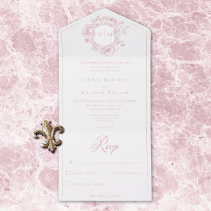Elegante Crista de Pássaro em Chinoiserie Rosa Cas