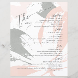 Elegante de Menu Formal de Casamento