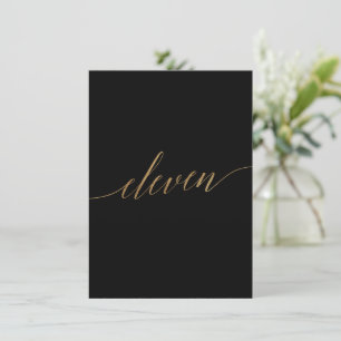 Elegante de tabela Eleven de Mesa Dourada e Preta