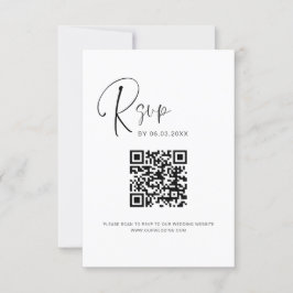 Elegante de Website de Casamento RSVP de Código QR