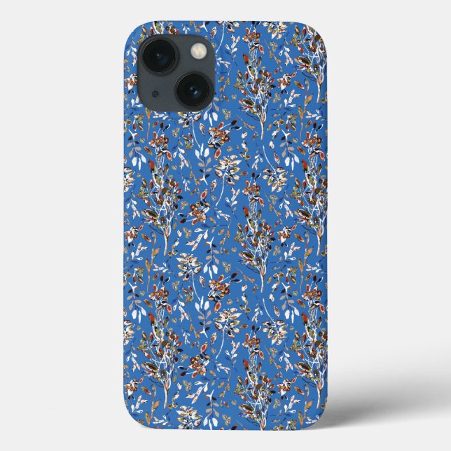 Elegante Deixa Berries Blue Watercolor Floral (Verso)