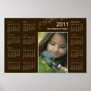 Elegante deixa o calendário de Poster de fotos