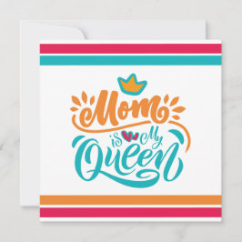 Elegante Design Typografia Mãe É Minha Rainha