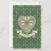 Elegante Dia de São Patrício Trevo Irlandês Valor