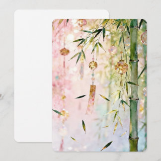 Elegante Diário de Bambu e Floral em Aquarela | Su