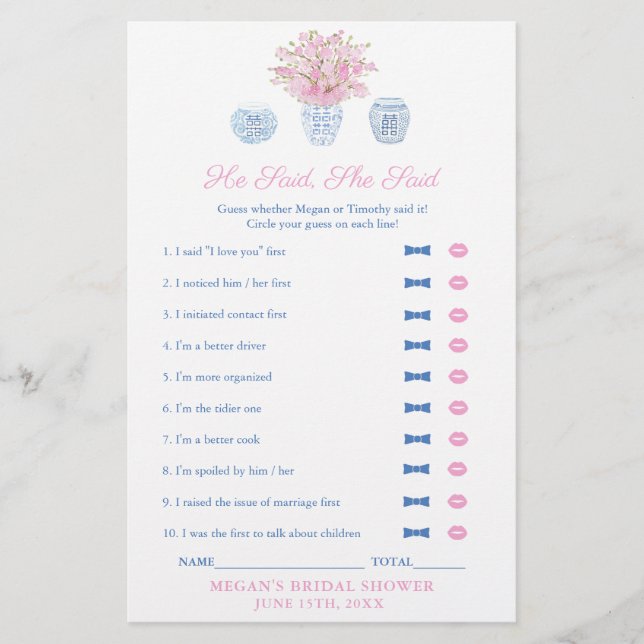 Elegante Disse Que Disse Que Disse Cartão De Jogo  (Frente)