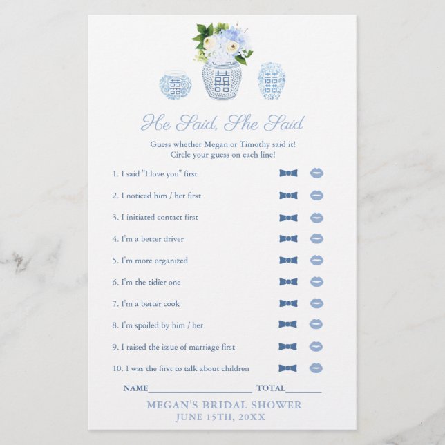 Elegante Disse Que Disse Que Disse Cartão De Jogo  (Frente)