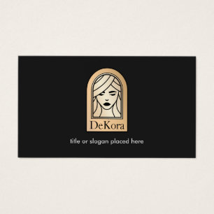 Elegante Dourada Mulher Negra Cara Bela Salão Spa