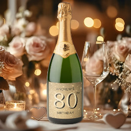 Elegante Dourado 80 Birthday