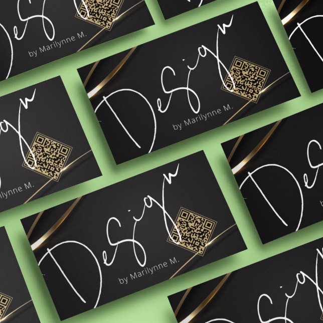 Elegante Dourado Boutique Cartão de visita (Criador carregado)