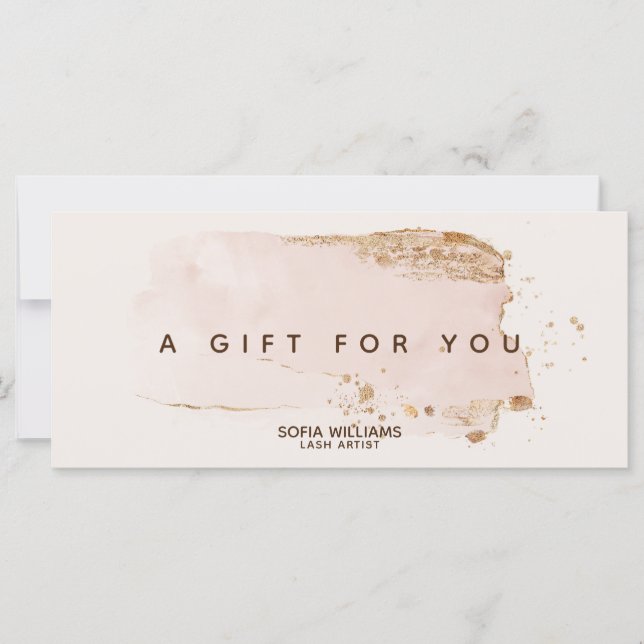 Elegante Dourado brilhante cor-de-rosa (Frente)