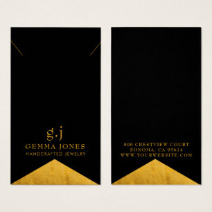 Elegante Dourado de Colar de Borda de Folha PretaO