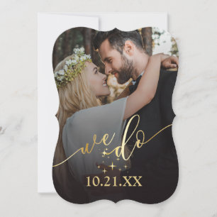 Elegante Dourado Fazemos Convite De Casamento