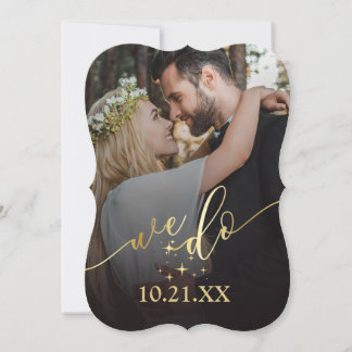 Elegante Dourado Fazemos Convite De Casamento