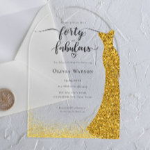 Elegante Dourado Gown 40 fabuloso aniversário