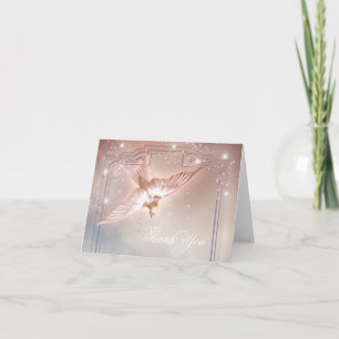 Elegante Dove Funeral Obrigado Cartões