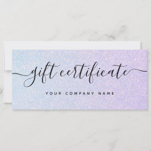 Elegante Dreamy Pastel   Certificado de Presente d