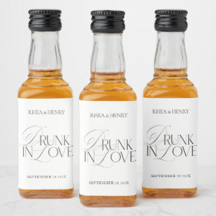Elegante Drunk in Love Mini Preto e Branco