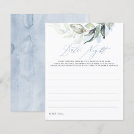 Elegante Dusty Blue Greenery Ideias noturnas